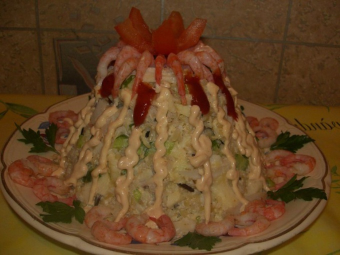 Ensalada "erupción volcánica"