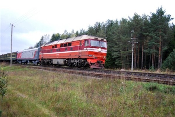 Desde la estación de tren a Moscú-Pskov