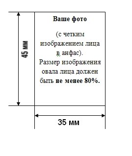 Dimensiones de las fotos al cambiar un pasaporte